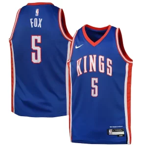 Bonito De'Aaron Fox Sacramento Kings Nike Youth 2024/25 Swingman Player Jersey City Edition Blue  para la gran final