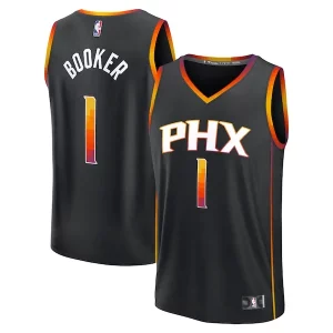 Bonito Devin Booker Phoenix Suns Fast Break Replica Player Jersey Statement Edition Black  para la gran final