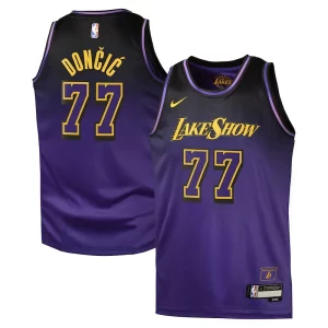 Delicioso Hermoso Luka Dončić Los Angeles Lakers Nike City Edition Swingman Jersey 2024 Purple  para la gran final