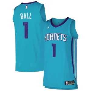 Moderno Maravilloso LaMelo Ball Charlotte Hornets Jordan Brand Authentic Player Jersey Icon Edition Teal  para la gran final