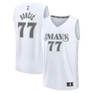 Hermoso Increíble Luka Dončić Dallas Mavericks Youth 2024/25 Fast Break Player Jersey City Edition White  para la gran final