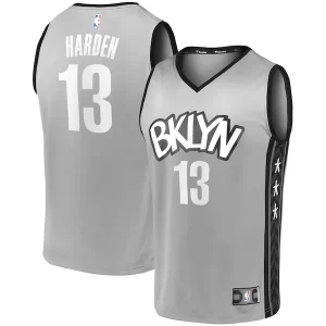 Lujoso Sofisticado James Harden Brooklyn Nets Fast Break Replica Jersey Charcoal Statement Edition/White  para la gran final