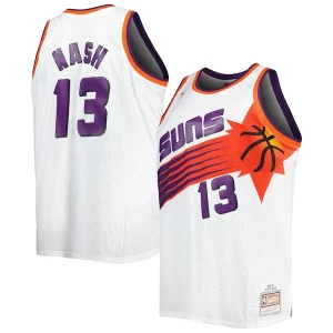 Ideal Steve Nash Phoenix Suns Big & Tall Hardwood Classics 1996/97 Swingman Jersey White/Black  para la gran final