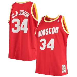 Cool Hakeem Olajuwon Houston Rockets 1993/94 Big & Tall Hardwood Classics Swingman Jersey Red  para la gran final