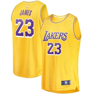 Robusto Increíble LeBron James Los Angeles Lakers Youth Fast Break Player Jersey Icon Edition Gold  para la gran final