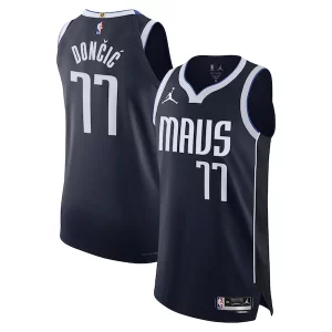 Cool Comodo Resistente Luka Dončić Dallas Mavericks Jordan Brand Authentic Player Jersey Statement Edition Navy  para la gran final