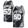 Bonito Original David Robinson San Antonio Spurs 1998/99 Hardwood Classics Marble Swingman Jersey Black  para la gran final