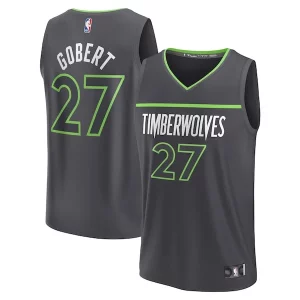 Original Cool Rudy Gobert Minnesota Timberwolves Fast Break Replica Player Jersey Statement Edition Black  para la gran final