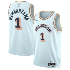 Clásico Fantástico Victor Wembanyama San Antonio Spurs Nike Unisex 2024/25 Swingman Player Jersey City Edition Light Blue  para la gran final