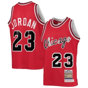 Genial Hermoso Youth Chicago Bulls Michael Jordan Red 1984/85 Hardwood Classics Authentic Jersey  para la gran final