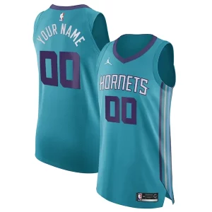 Atractivo Estupendo Charlotte Hornets Jordan Brand Authentic Custom Jersey Teal Icon Edition  para la gran final
