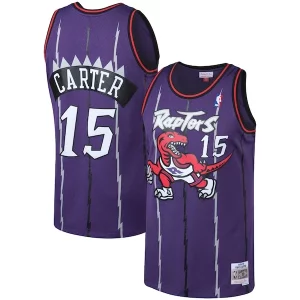 Original Práctico Vince Carter Toronto Raptors 1998/99 Big & Tall Hardwood Classics Swingman Jersey Purple/White  para la gran final