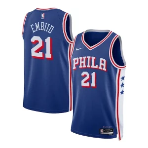 Estupendo Hermoso Exquisito Joel Embiid Philadelphia 76ers Nike Unisex Swingman Jersey Icon Edition Royal/White  para la gran final