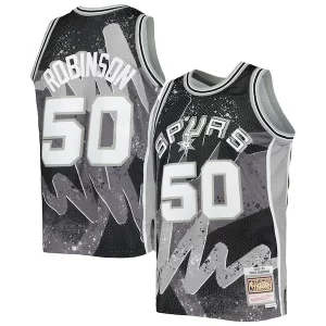 Chulo Lujoso Comodo David Robinson San Antonio Spurs Hardwood Classics 1998/99 Hyper Hoops Swingman Jersey Black  para la gran final