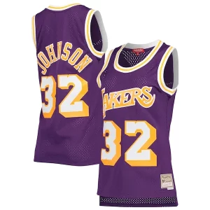 Resistente Estupendo Magic Johnson Los Angeles Lakers Women's Hardwood Classics 1984/85 Swingman Jersey Purple  para la gran final
