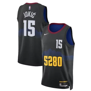 Práctico Moderno Nikola Jokic Denver Nuggets Nike Unisex 2023/24 Swingman Jersey Black City Edition  para la gran final