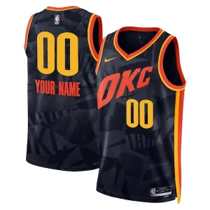 Único Original Oklahoma City Thunder Nike Unisex 2023/24 Custom Swingman Jersey Navy City Edition  para la gran final