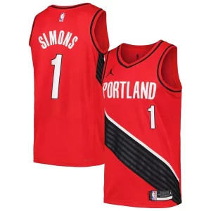 Comodo Maravilloso Práctico Anfernee Simons Portland Trail Blazers Jordan Brand Swingman Player Jersey Statement Edition Red/Black  para la gran final