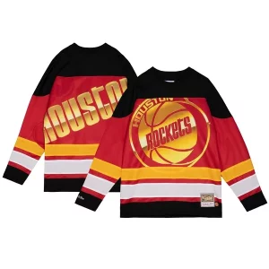 Exquisito Moderno Encantador Houston Rockets Women's Hardwood Classics Big Face 4.0 Hockey Jersey Red  para la gran final