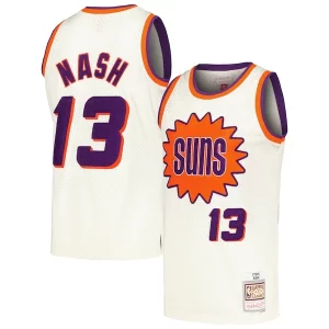 Original Comodo Steve Nash Phoenix Suns Chainstitch Swingman Jersey Cream  para la gran final