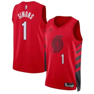 Lujoso Anfernee Simons Portland Trail Blazers Jordan Brand Unisex Swingman Jersey Statement Edition Red  para la gran final