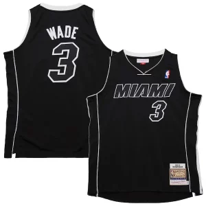 Elegante Sofisticado Lujoso Dwyane Wade Miami Heat 2011/12 Hardwood Classics Authentic Jersey Black  para la gran final