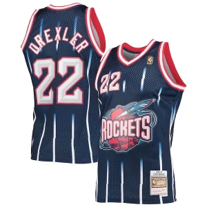 Cool Clyde Drexler Houston Rockets 1996/97 Hardwood Classics Swingman Jersey Navy  para la gran final