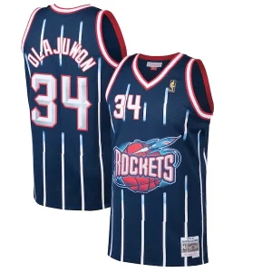 Ideal Resistente Hakeem Olajuwon Houston Rockets 1996/97 Hardwood Classics Swingman Jersey Navy  para la gran final