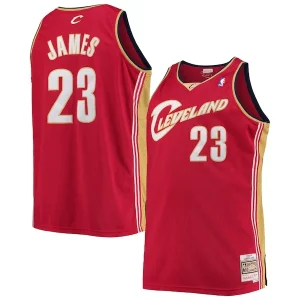 Robusto LeBron James Cleveland Cavaliers 2003/04 Big & Tall Hardwood Classics Swingman Jersey Red  para la gran final