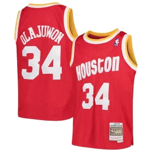 Robusto Delicioso Hakeem Olajuwon Houston Rockets Youth Swingman Throwback Jersey Red  para la gran final