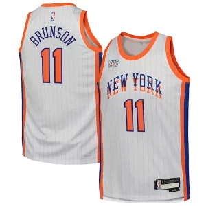 Robusto Encantador Jalen Brunson New York Knicks Nike Youth 2024/25 Swingman Player Jersey City Edition White  para la gran final
