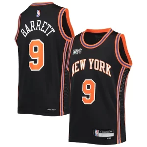 Delicioso Comodo RJ Barrett New York Knicks Nike Youth 2021/22 Swingman Jersey City Edition Black  para la gran final