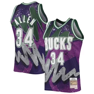 Robusto Increíble Cool Ray Allen Milwaukee Bucks Hardwood Classics 2000/01 Hyper Hoops Swingman Jersey Purple  para la gran final