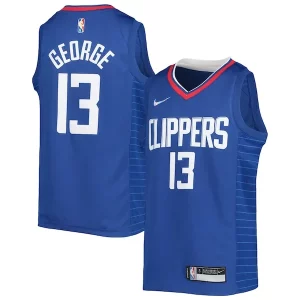 Original Elegante Maravilloso Paul George LA Clippers Nike Youth 2021/22 Diamond Swingman Jersey Icon Edition Royal  para la gran final