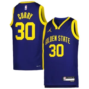 Clásico Stephen Curry Golden State Warriors Jordan Brand Youth Swingman Jersey Statement Edition Blue  para la gran final