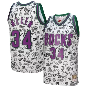 Cool Práctico Robusto Ray Allen Milwaukee Bucks 2000/01 Swingman Jersey White  para la gran final