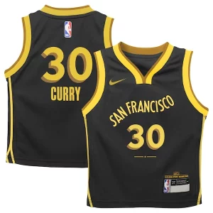 Elegante Atractivo Bonito Stephen Curry Golden State Warriors Nike Toddler Swingman Replica Jersey City Edition Black  para la gran final