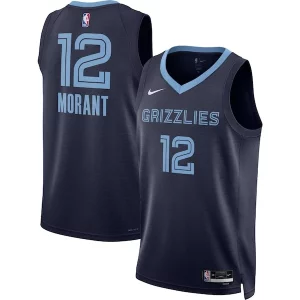 Clásico Atractivo Ja Morant Memphis Grizzlies Nike Unisex Swingman Jersey Icon Edition Navy/White  para la gran final
