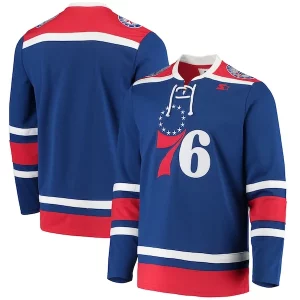 Exquisito Philadelphia 76ers G III Sports by Carl Banks Pointman Hockey Fashion Jersey Royal  para la gran final