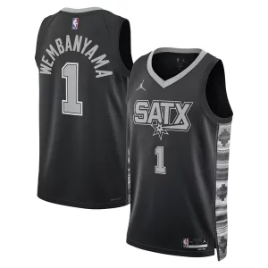 Elegante Único Duradero Victor Wembanyama San Antonio Spurs Jordan Brand Unisex Swingman Jersey Statement Edition Black  para la gran final