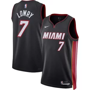 Atractivo Kyle Lowry Miami Heat Nike Unisex Swingman Jersey Icon Edition Black  para la gran final