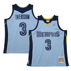 Versátil Bonito Allen Iverson Memphis Grizzlies 2009/10 Hardwood Classics Swingman Jersey Light Blue  para la gran final