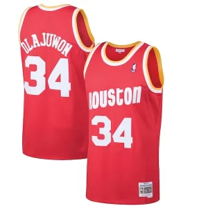 Hermoso Hakeem Olajuwon Houston Rockets 1993/94 Hardwood Classics Swingman Jersey Red  para la gran final