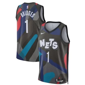 Original Delicioso Mikal Bridges Brooklyn Nets Nike Unisex 2023/24 Swingman Jersey Black City Edition  para la gran final