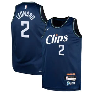 Genial Kawhi Leonard LA Clippers Nike Youth Swingman Replica Jersey City Edition Navy  para la gran final