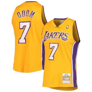 Encantador Lamar Odom Los Angeles Lakers 2001/02 Hardwood Classics Swingman Jersey Gold  para la gran final