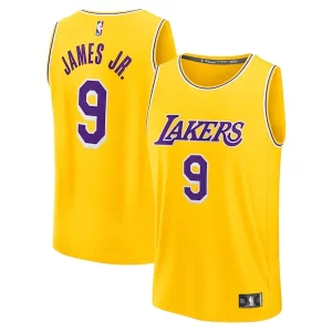 Perfecto Increíble Bronny James Los Angeles Lakers 2024 NBA Draft Fast Break Player Jersey Icon Edition Gold  para la gran final