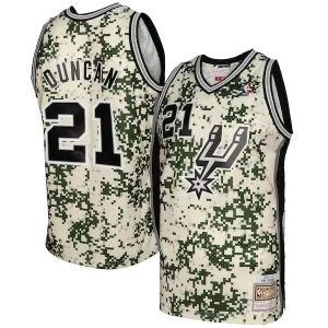 Exquisito Delicioso Chulo Tim Duncan San Antonio Spurs 2013/14 Swingman Jersey Camo  para la gran final