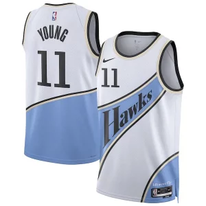Maravilloso Ideal Magnífico Trae Young Atlanta Hawks Nike Unisex 2024/25 Swingman Player Jersey City Edition White  para la gran final
