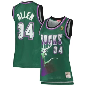 Cool Duradero Resistente Ray Allen Milwaukee Bucks Women's 1996/97 Hardwood Classics Swingman Jersey Green  para la gran final